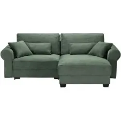 uno Ecksofa beidseitig montierbar Angelina klein ¦ grün ¦ Maße (cm): B: 255 H: