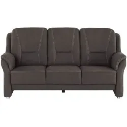 meinSofa Sofa 3-sitzig aus Mikrofaser Wilma ¦ braun ¦ Maße (cm): B: 198 H: 100