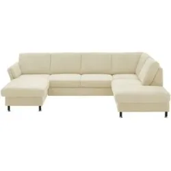 meinSofa Wohnlandschaft aus Flachgewebe Veit ¦ beige ¦ Maße (cm): B: 305 H: 90