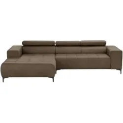 switch Ecksofa aus Mikrofaser Caro ¦ braun ¦ Maße (cm): B: 289 H: 93 T: 175.0