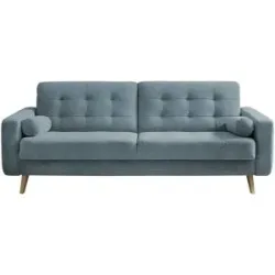 Höffner Schlafsofa mit Bettkasten Fjord ¦ blau ¦ Maße (cm): B: 226 H: 88 T: 90.0