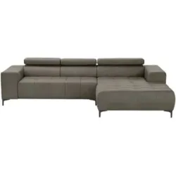 switch Ecksofa aus Mikrofaser Caro ¦ grau ¦ Maße (cm): B: 289 H: 93 T: 175.0