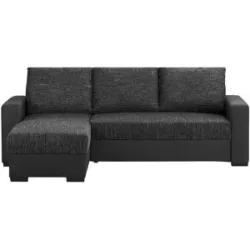 Höffner Ecksofa  Navarra ¦ schwarz ¦ Maße (cm): B: 235 H: 89 T: 156.0