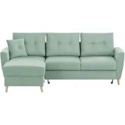 Höffner Ecksofa  Carla ¦ grün ¦ Maße (cm): B: 230 H: 93 T: 159.0