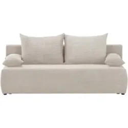 Höffner Schlafsofa  Libia ¦ creme ¦ Maße (cm): B: 200 H: 90 T: 91.0