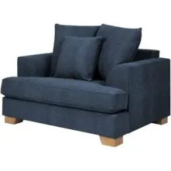 Soho Sessel  Franka ¦ blau ¦ Maße (cm): B: 136 H: 87 T: 103.0