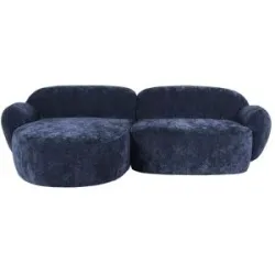 Soho Ecksofa  Bubble ¦ blau ¦ Maße (cm): B: 236 H: 80 T: 164.0