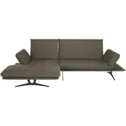 Koinor Ecksofa aus Flachgewebe Francis ¦ braun ¦ Maße (cm): B: 284 H: 93 T: