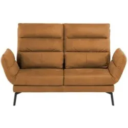 Max Schelling Sofa 2-sitzig aus Echtleder Sentence Komfort ¦ orange ¦ Maße (cm):