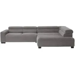 Jette Home Ecksofa aus Cord Jette Flirt ¦ grau ¦ Maße (cm): B: 311 H: 84 T: