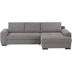 Bobb Ecksofa in kuscheligem Cordstoff Soumia ¦ grau ¦ Maße (cm): B: 283 H: 91 T: