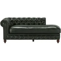 uno Recamiere  Chesterfield ¦ grün ¦ Maße (cm): B: 203 H: 79 T: 100.0