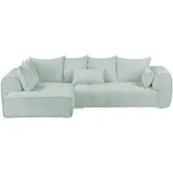 uno Ecksofa beidseitig montierbar London ¦ grün ¦ Maße (cm): B: 320 H: 72 T: