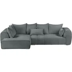 uno Ecksofa beidseitig montierbar London ¦ grau ¦ Maße (cm): B: 320 H: 72 T: