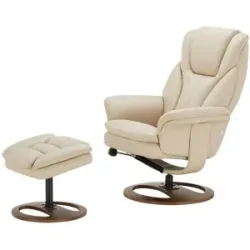 uno Drehsessel mit Hocker  Frieda ¦ creme