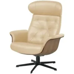 Höffner Relaxsessel aus Leder Timeout ¦ creme ¦ Maße (cm): B: 80 H: 101 T: 81.0