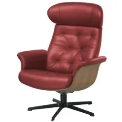 Höffner Relaxsessel aus Leder Timeout ¦ rot ¦ Maße (cm): B: 80 H: 101 T: 81.0