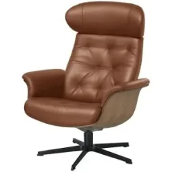 Höffner Relaxsessel aus Leder Timeout ¦ braun ¦ Maße (cm): B: 80 H: 101 T: 81.0