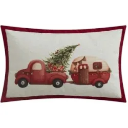 Höffner Kissen  Weihnachtsauto ¦ rot ¦ Maße (cm): B: 30