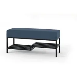 Höffner Polsterbank  Mello ¦ blau ¦ Maße (cm): B: 100 H: 45
