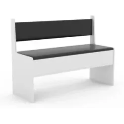 Höffner Eckbank mit Stauraum Esal ¦ weiß ¦ Maße (cm): B: 110 H: 80
