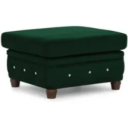 S-STYLE Chesterfield Hocker  Cleo Blink ¦ grün ¦ Maße (cm): B: 75 H: 45