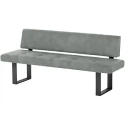 Wohnwert Einzelbank  Mia ¦ grau ¦ Maße (cm): B: 220 H: 90 T: 66.0