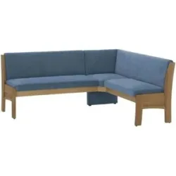 Höffner Eckbank mit Stauraum Toledo ¦ blau ¦ Maße (cm): B: 203 H: 87 T: 163.0