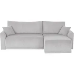 Höffner Ecksofa mit Schlaffunktion Malyn ¦ grau ¦ Maße (cm): B: 235 H: 85 T: 146.0