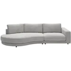 Jette Home Organisches Einzelsofa In Cord Sila ¦ grau ¦ Maße (cm): B: 330 H: 85
