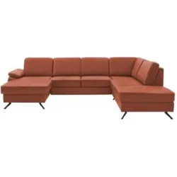 meinSofa Wohnlandschaft mit Sitz- und Rückenbezug aus Leder Kathi ¦ rot