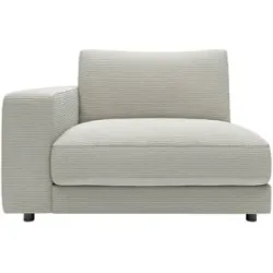 Jette Home Element Einsitzer Armlehne links in Cord Sila ¦ grau ¦ Maße (cm): B: