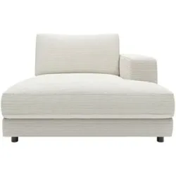 Jette Home Element Ottomane rechts in Cord Sila ¦ weiß ¦ Maße (cm): B: 125 H: 85