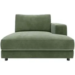 Jette Home Element Ottomane rechts in Cord Sila ¦ grün ¦ Maße (cm): B: 125 H: 85