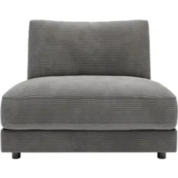 Jette Home Element Einsitzer ohne Armlehne in Cord Sila ¦ grau ¦ Maße (cm): B: