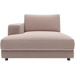 Jette Home Element Ottomane links in Cord Sila ¦ rosa/pink ¦ Maße (cm): B: 125