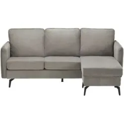 Höffner Ecksofa  Atisha ¦ grau ¦ Maße (cm): B: 193 H: 86 T: 136.0
