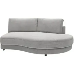Jette Home Element Abschluss rund rechts in Cord Sila ¦ grau ¦ Maße (cm): B: 205