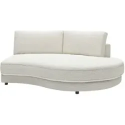 Jette Home Element Abschluss rund rechts in Cord Sila ¦ weiß ¦ Maße (cm): B: 205