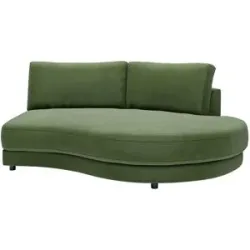 Jette Home Element Abschluss rund rechts in Feincord Sila ¦ grün ¦ Maße (cm): B: