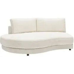 Jette Home Element Abschluss rund links in Feincord Sila ¦ weiß ¦ Maße (cm): B: