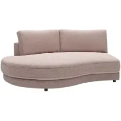 Jette Home Element Abschluss rund links in Cord Sila ¦ rosa/pink ¦ Maße (cm): B: