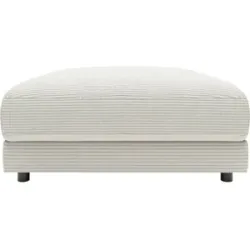 Jette Home Element Hocker in Cord Sila ¦ weiß ¦ Maße (cm): B: 100 H: 43 T: 127.0