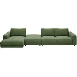 Jette Home Ecksofa in Feincord Sila ¦ grün ¦ Maße (cm): B: 430 H: 85 T: 170.0