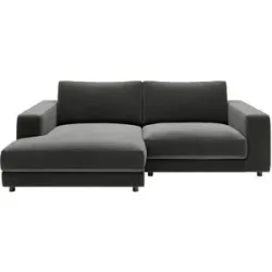 Jette Home Ecksofa in Feincord Sila ¦ grau ¦ Maße (cm): B: 250 H: 85 T: 170.0
