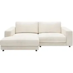 Jette Home Ecksofa in Feincord Sila ¦ weiß ¦ Maße (cm): B: 250 H: 85 T: 170.0