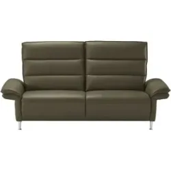 Wohnwert Einzelsofa Leder Marlena ¦ grün ¦ Maße (cm): B: 208 H: 107 T: 97.0