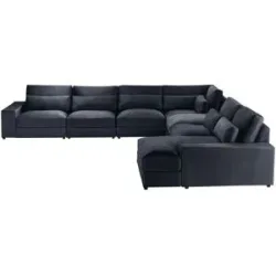 Höffner Ecksofa  Branna ¦ grau ¦ Maße (cm): B: 412 H: 88 T: 296.0