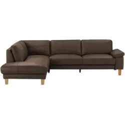 Ravensberger Werkstätten Ecksofa Leder RW-Select ¦ braun ¦ Maße (cm): B: 274 H: