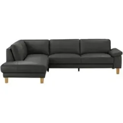 Ravensberger Werkstätten Ecksofa Leder RW-Select ¦ schwarz ¦ Maße (cm): B: 274